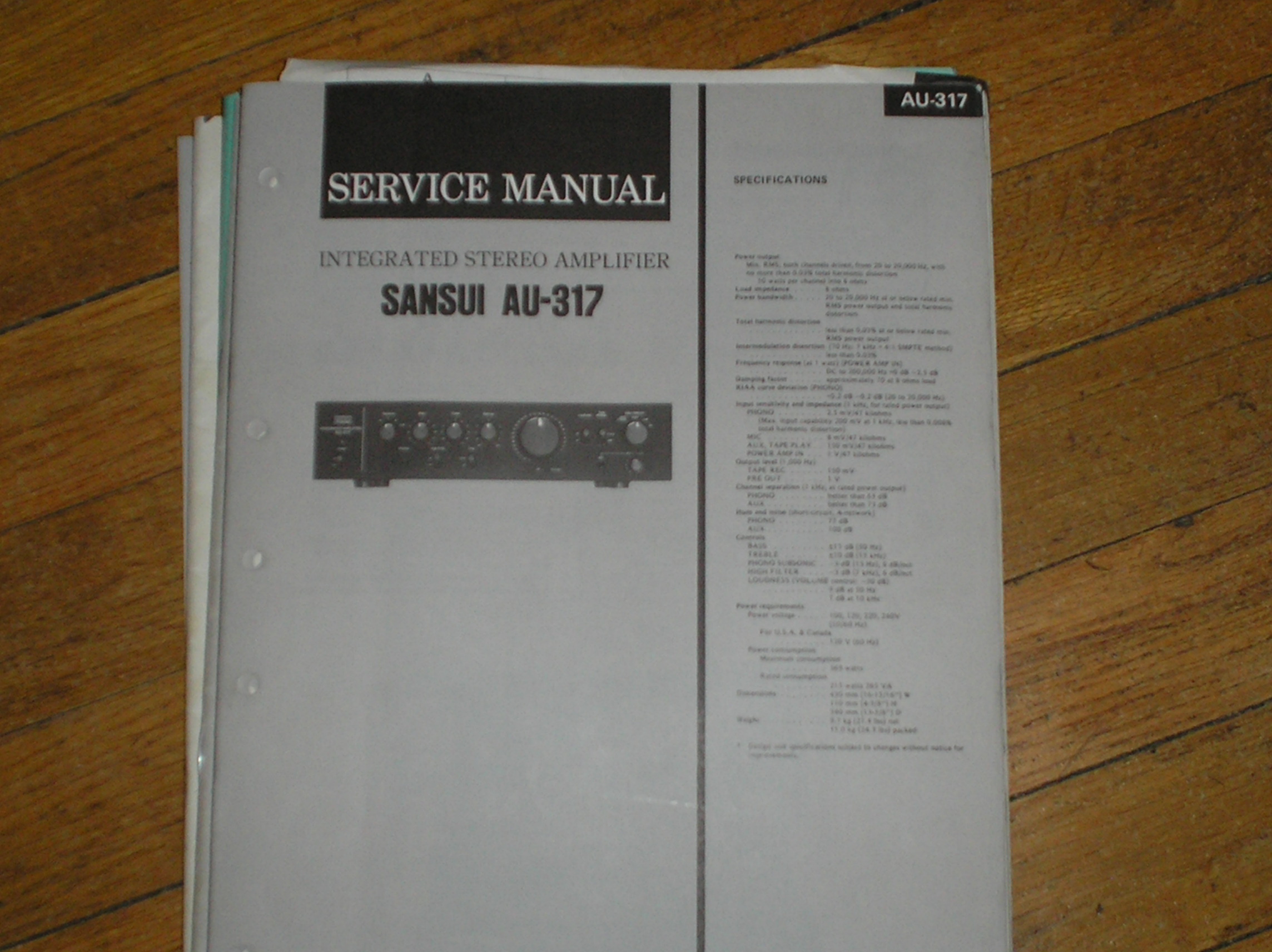 AU-317 Amplifier Service Manual