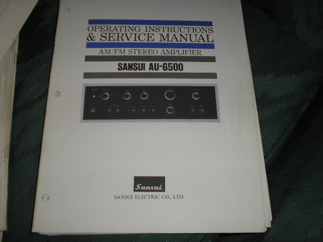 AU-6500 Amplifier Operating Instruction Service Manual