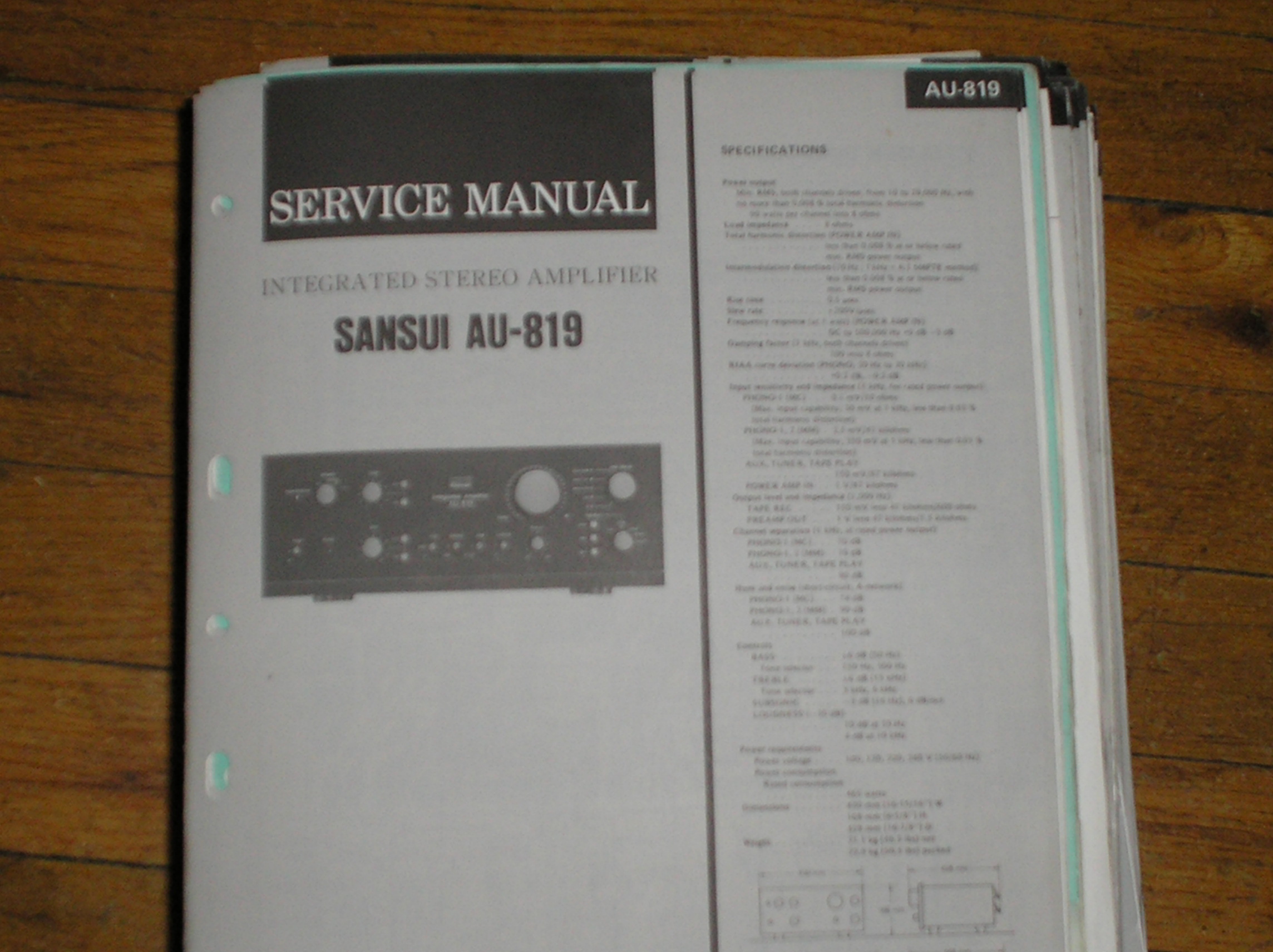 AU-819 Amplifier Service Manual