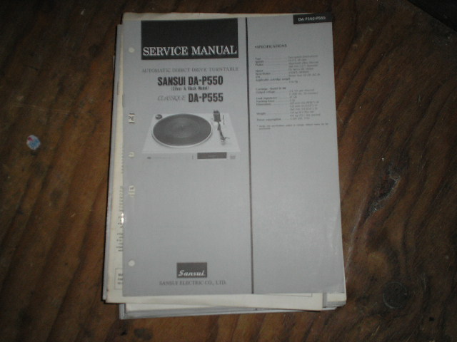 DA-P550 DA-P555 Turntable Service Manual