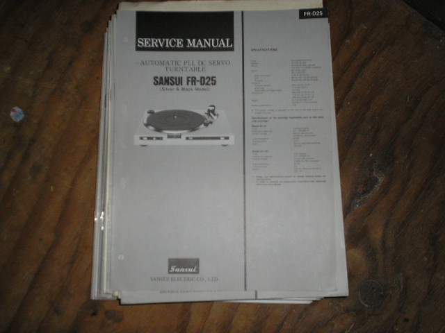 FR-D25 Turntable Service Manual