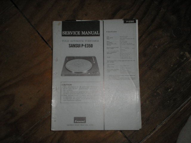 P-E350 Turntable Service Manual