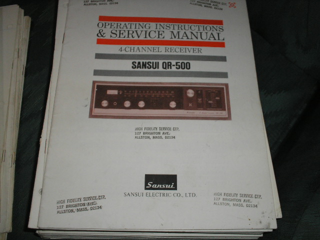 QR-500 Receiver Operating Instruction Service Manual