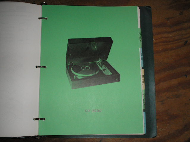 SR-3030 Turntable Service Manual from a Turntable Service Binder