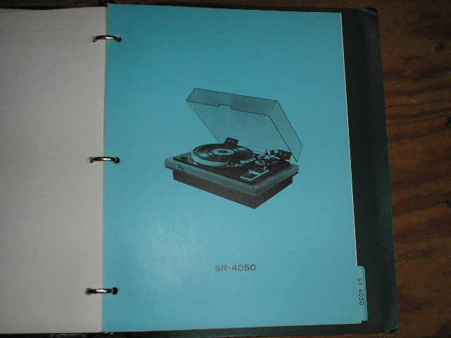 SR-4050 Turntable Service Manual from a Turntable Service Binder