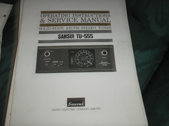 TU-555 Tuner Operating Service Instruction Manual