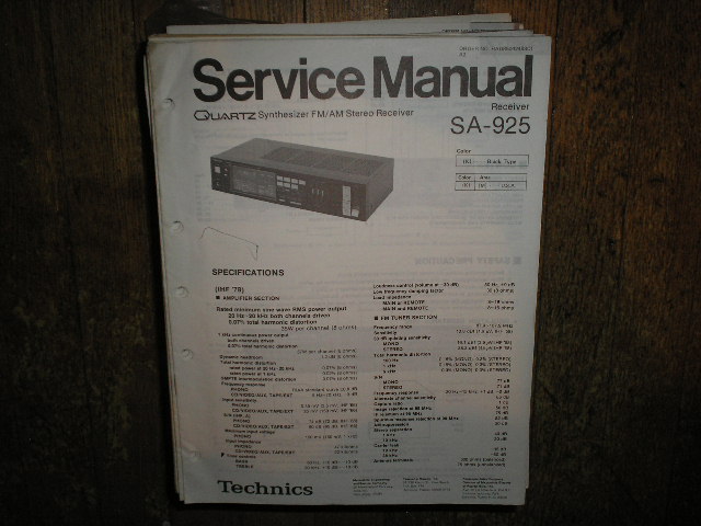 SA-925 Receiver Service Manual