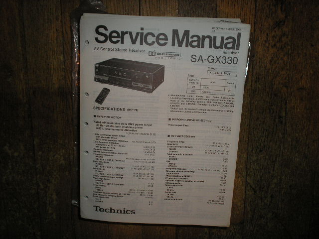 SA-GX330 Receiver Service Manual
