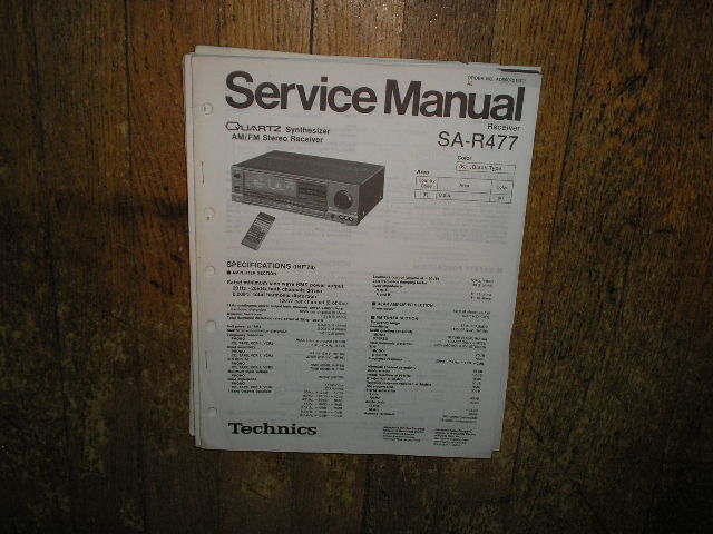 SA-R477 Receiver Service Manual