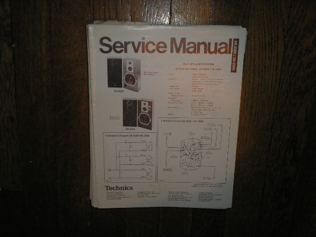 SB-2560 2SB-2565 Speaker System Service Manual