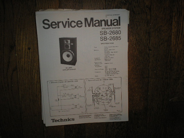SB-2680 2SB-2685 Speaker System Service Manual