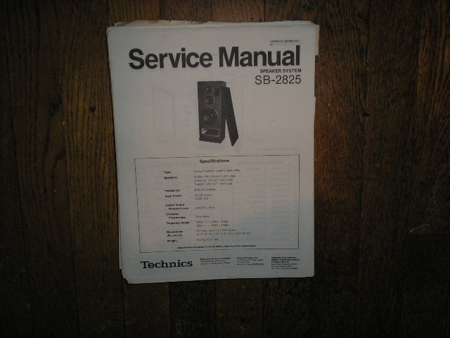 SB-2825 Speaker System Service Manual