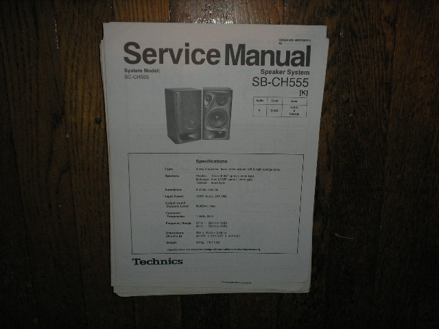 SB-CH555 Speaker System Service Manual