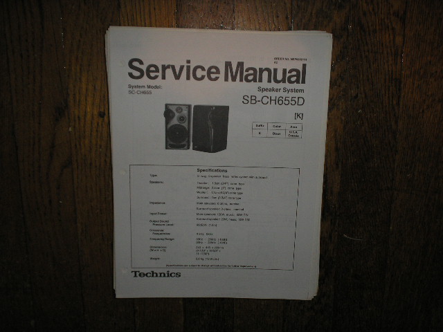 SB-CH655D Speaker System Service Manual