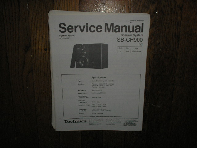 SB-CH900 Speaker System Service Manual