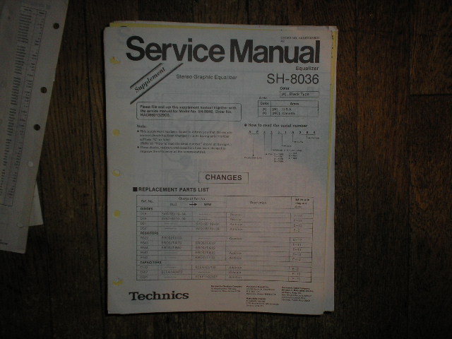 SH-8036 Equalizer Service Manual