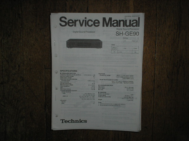 SH-GE90 Equalizer Service Manual