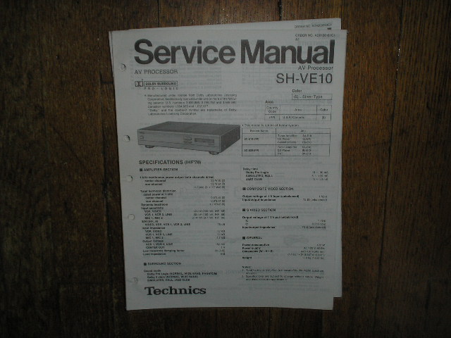 SH-VE10 Equalizer Service Manual