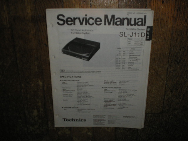 SL-J11D Turntable Service Manual