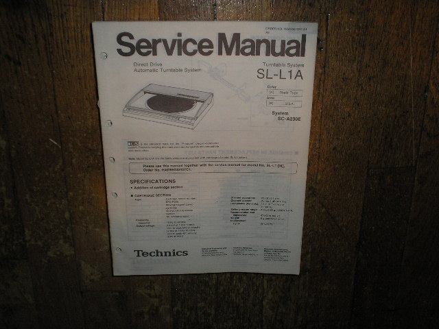 SL-L1A Turntable Service Manual