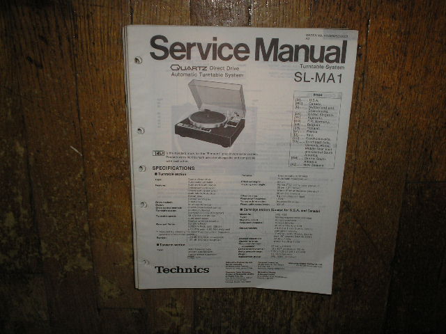SL-MA1 Turntable Service Manual 1