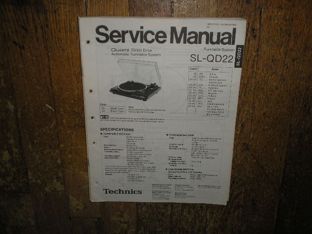 SL-QD22 Turntable Service Manual
