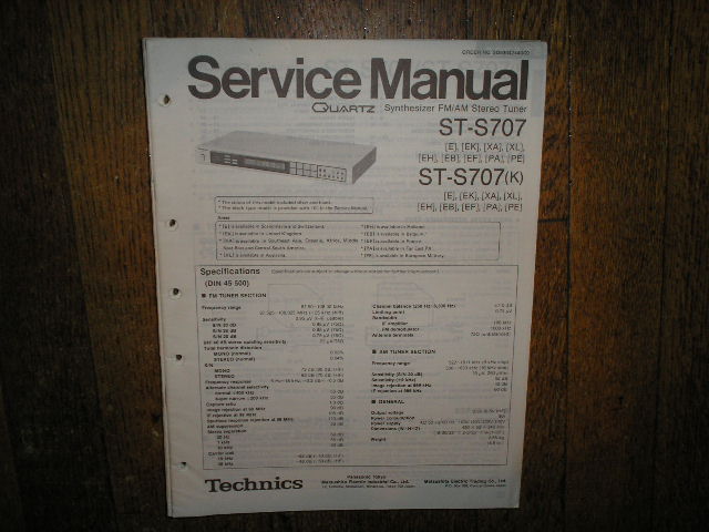 ST-S707 ST-S707K Tuner Service Manual
