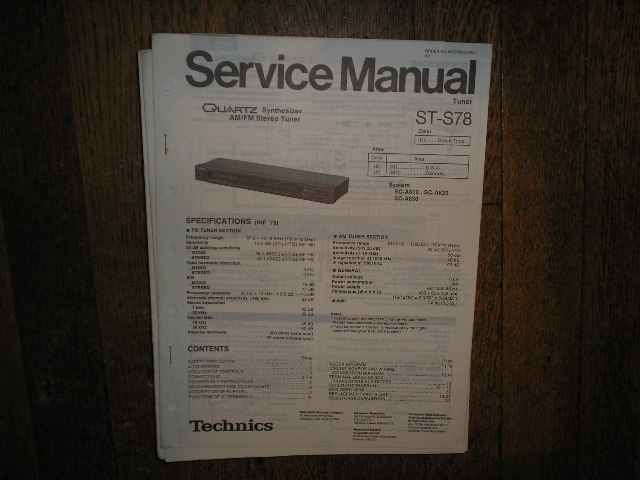 ST-S78 Tuner Service Manual