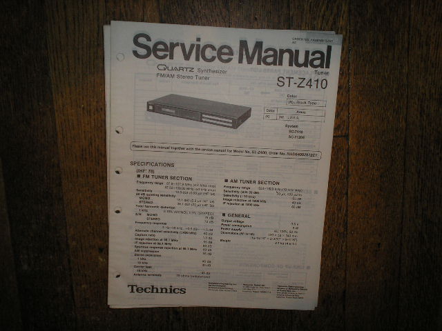 ST-Z410 Tuner Service Manual
