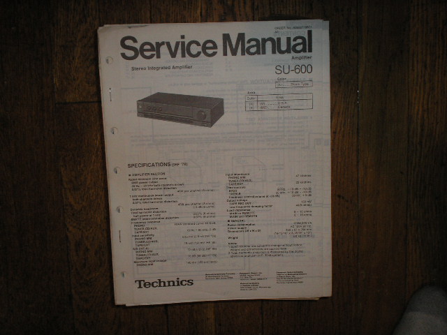 SU-600 Amplifier Service Manual