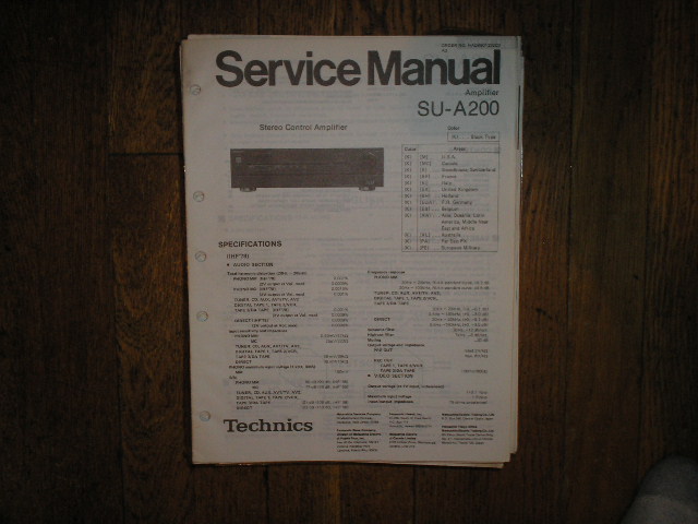 SU-A200 Amplifier Service Manual