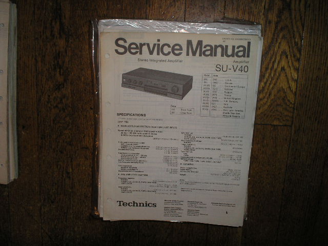 SU-V40 Amplifier Service Manual