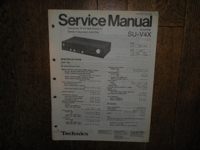 SU-V4X Amplifier Service Manual. Black Version