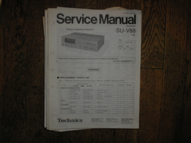 SU-V88 Amplifier Service Manual