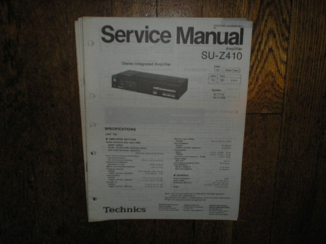 SU-Z410 Amplifier Service Manual
