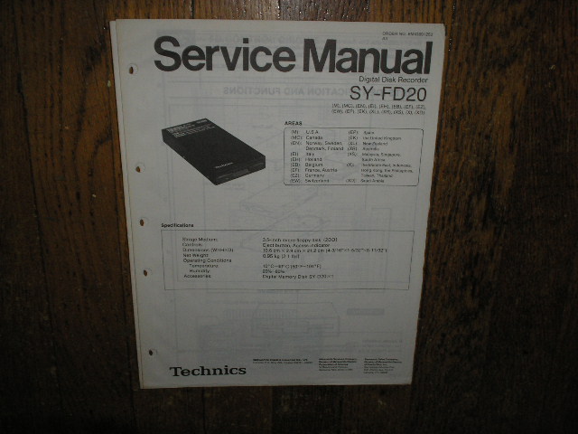 SY-FD20 Digital Disk Recorder Service Manual..