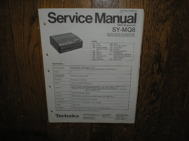 SY-MQ8 MIDI Sequencer Unit Service Manual.. May need the SY-D2 Manual for complete manual. I do not have the SY-D2 manual.