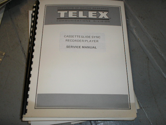 Telex Cassette Slide Sync Recorder Player Service Manual