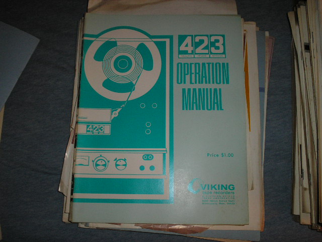 423 Operating Instruction Manual with Schematic