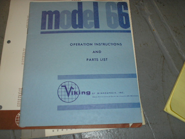 66 Operating Instruction Manual with Schematic and Parts List