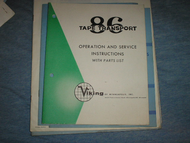 86 Tape Transport Operation and Service Instruction Manual