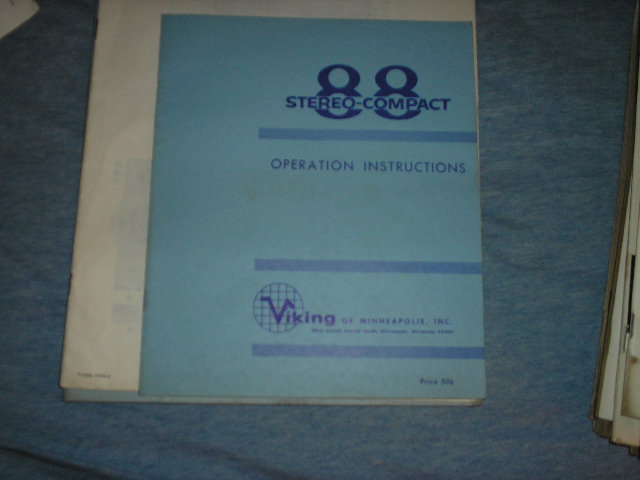 88 Tape Transport Operating Instruction Manual.  with PA-9A Schematic and 88 Schematic