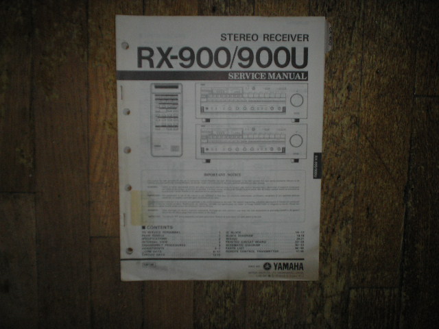 RX-900 RX-900U Stereo Receiver Service Manual