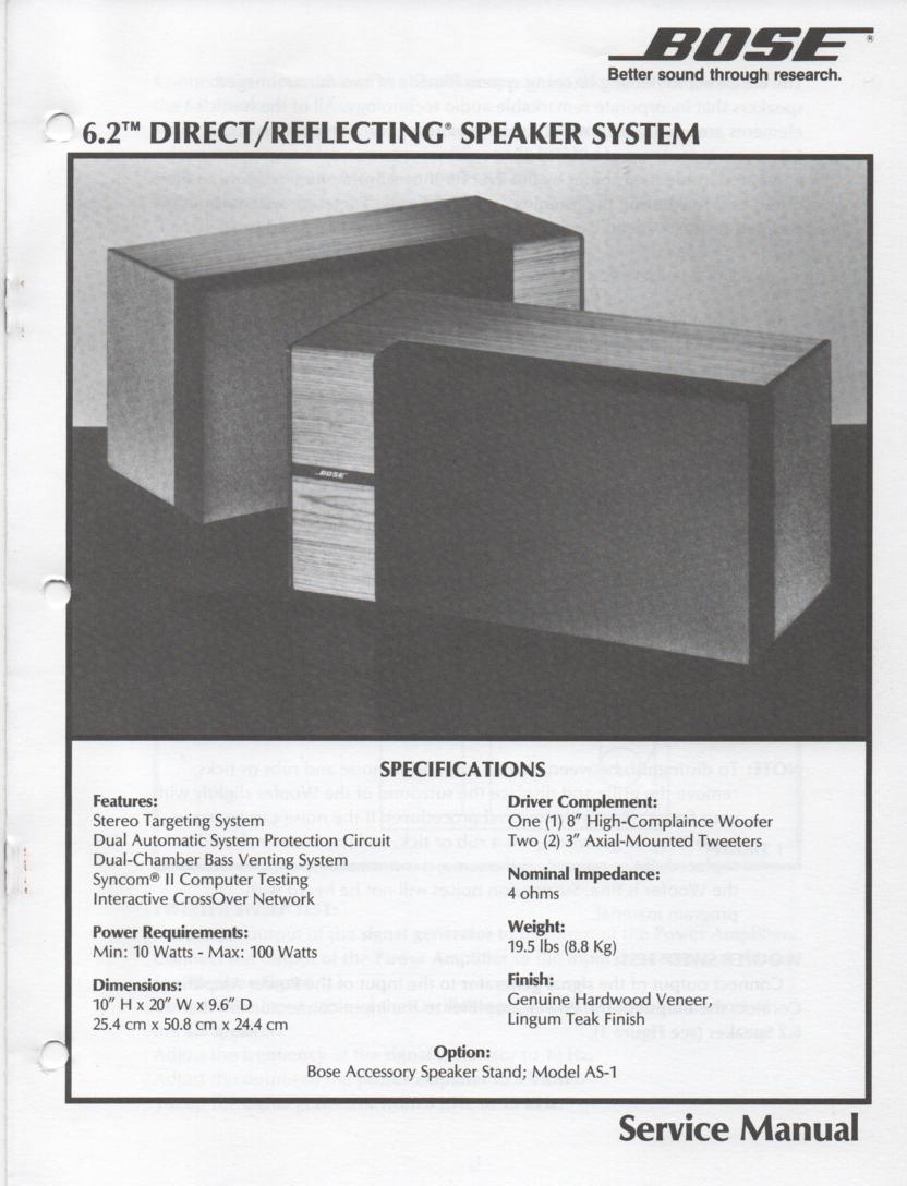 6.2 Series II Speaker Service Manual