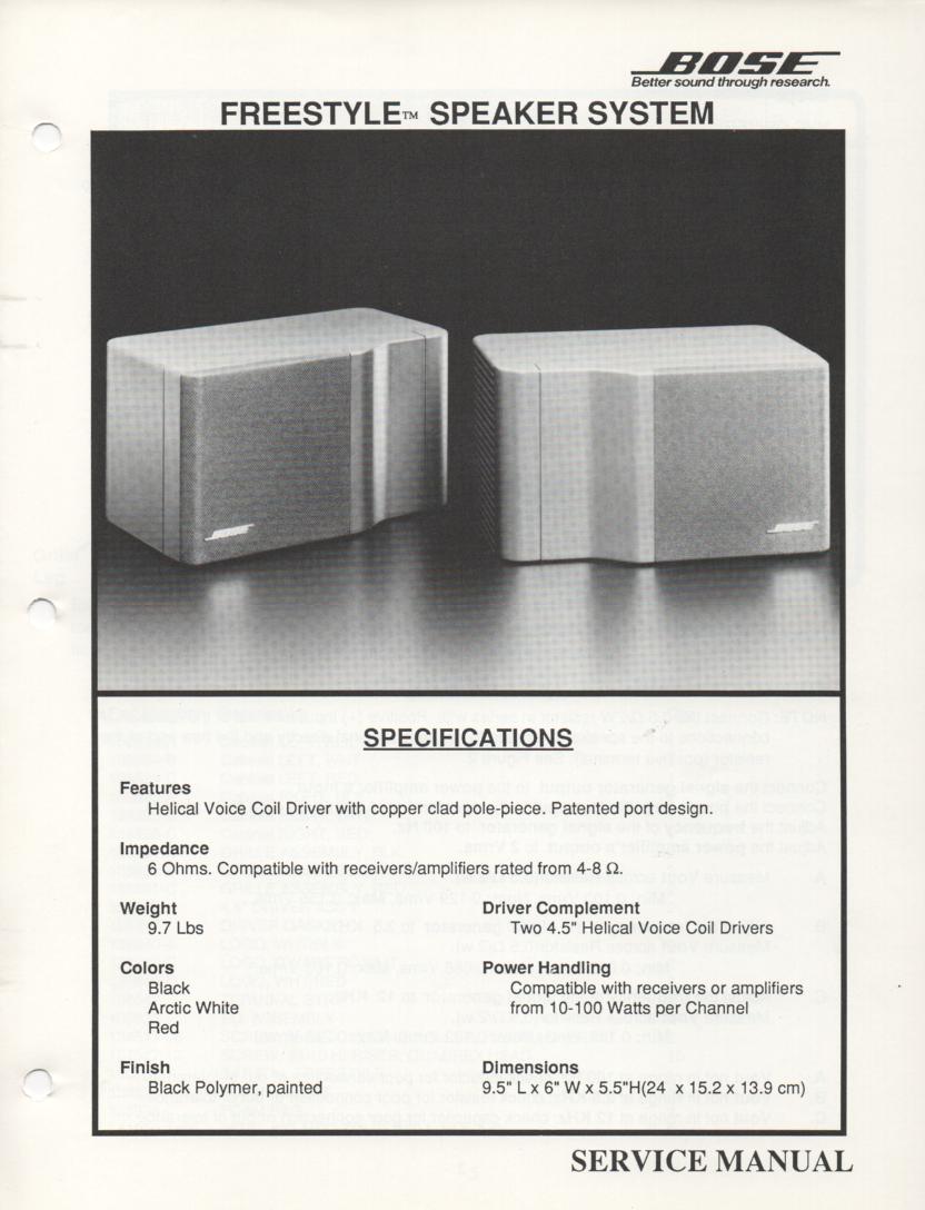 Freestyle Music System Service Manual..   