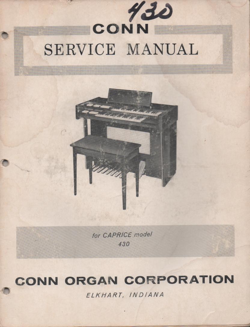 430 Caprice Organ Service Manual