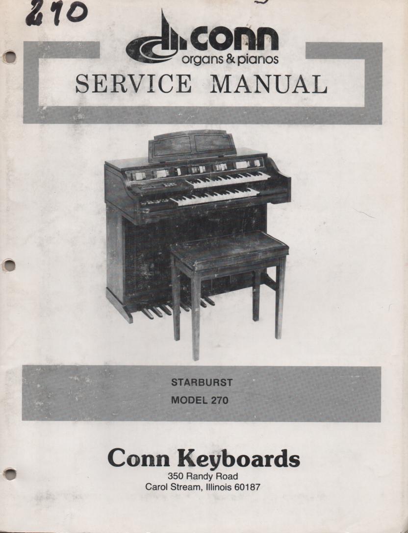 270 Starburst Service Manual It contains parts lists schematics and board layouts