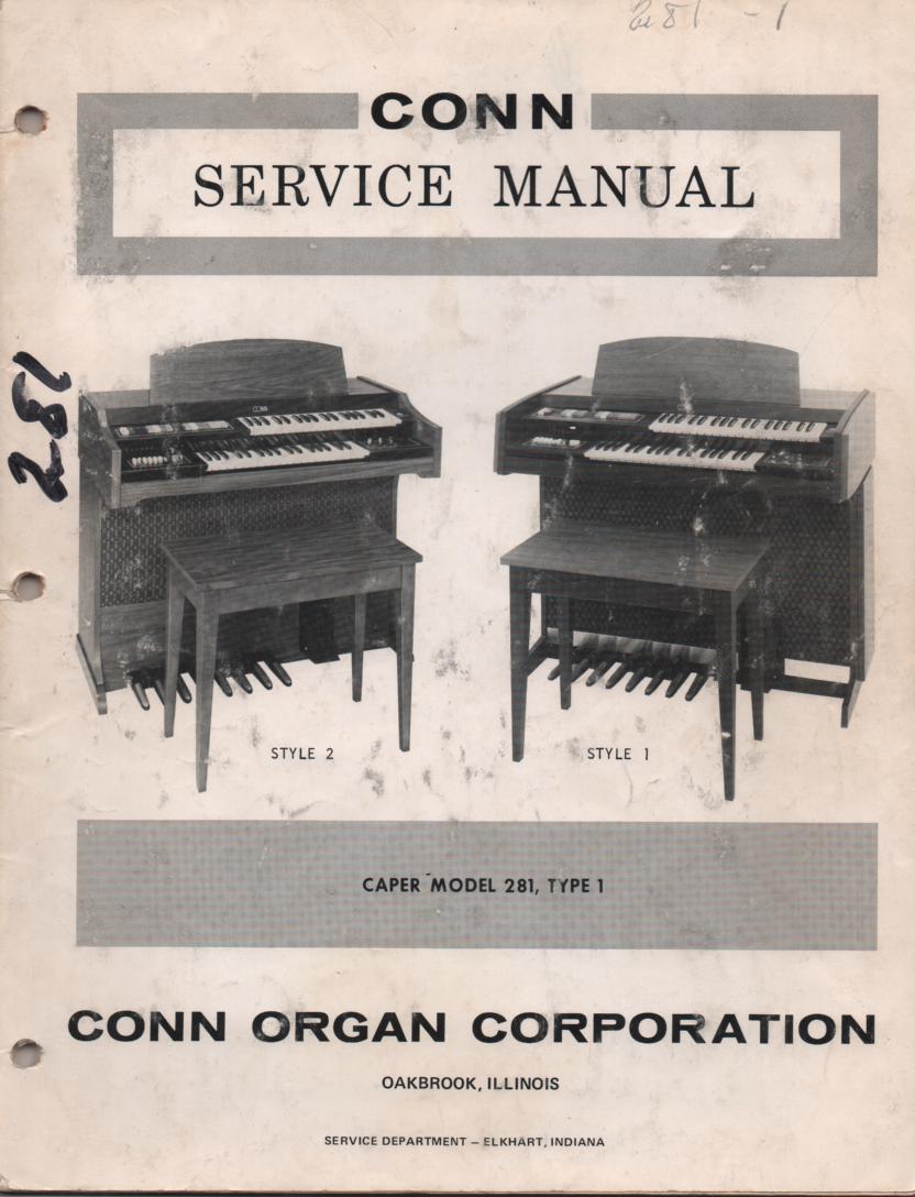 281 Caper Type 1 Style 1 2 Service Manual It contains parts lists schematics and board layouts