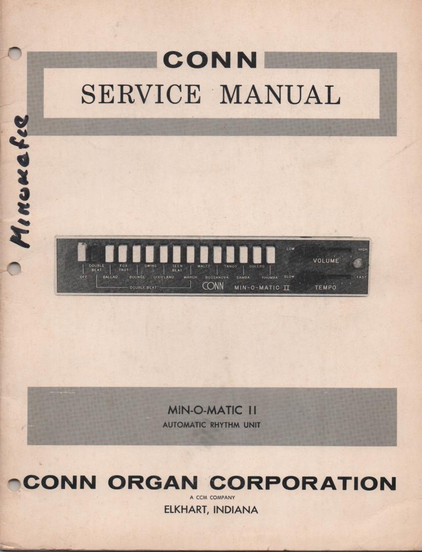 Min-O-Matic Service Manual It contains parts lists schematics and board layouts