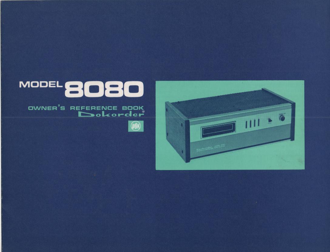 8080 8-Track Player Owners Manual




